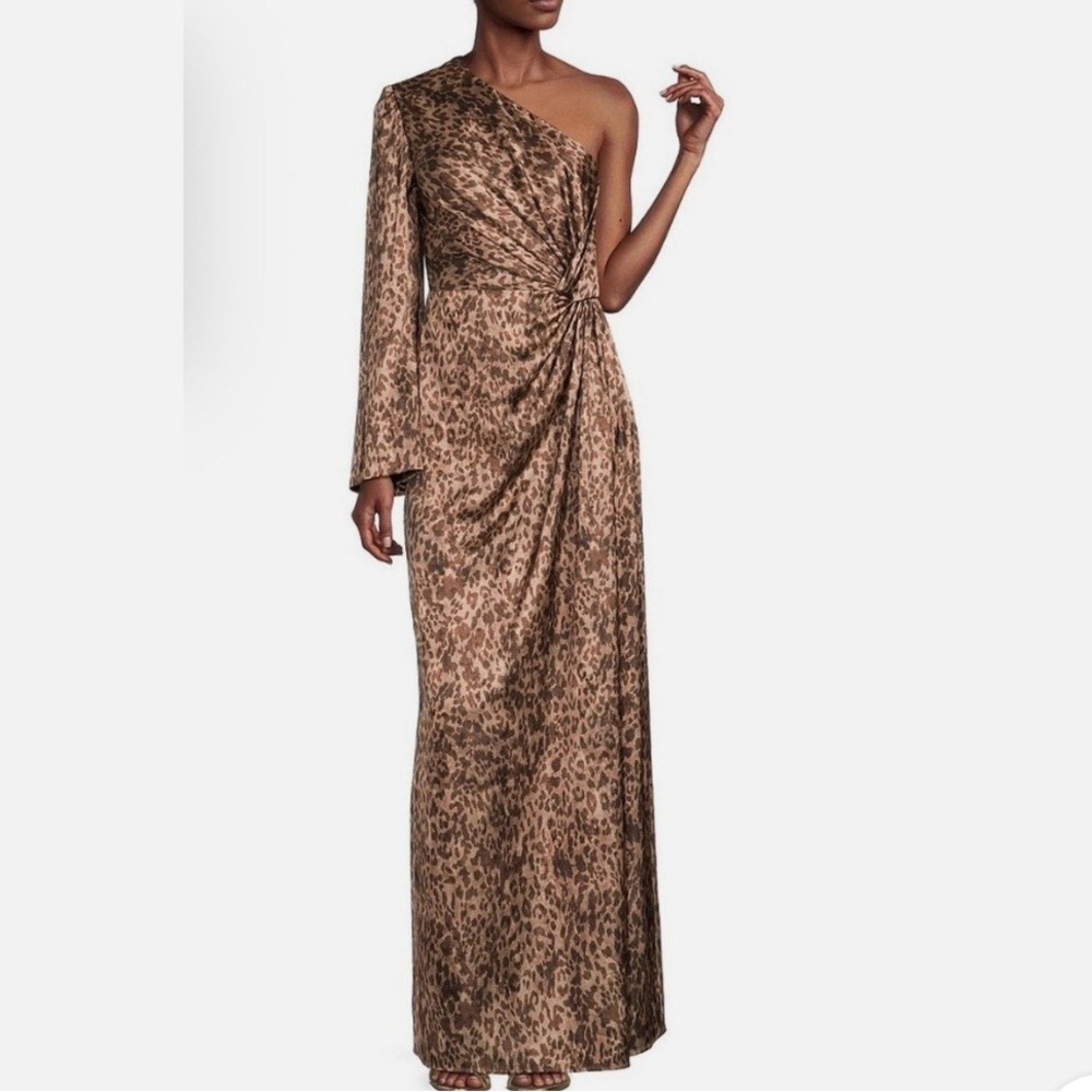 Muse One-Shoulder Leopard Print Dress